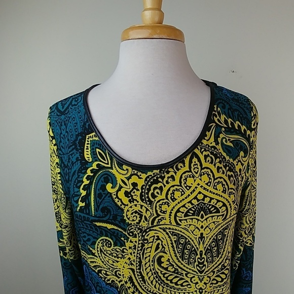 Spence: Faux leather trim, T shirt style shift dress, M - Picture 5 of 8